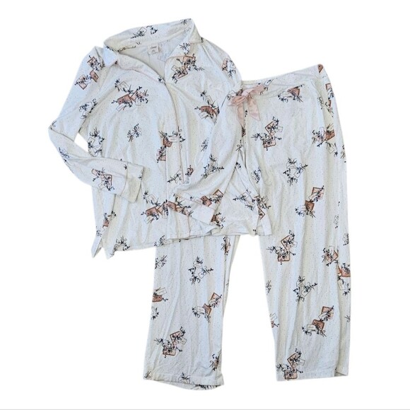 Soma 2 Piece Christmas Joy Packages Present Holiday Super Soft Pajamas Pjs - Picture 1 of 5
